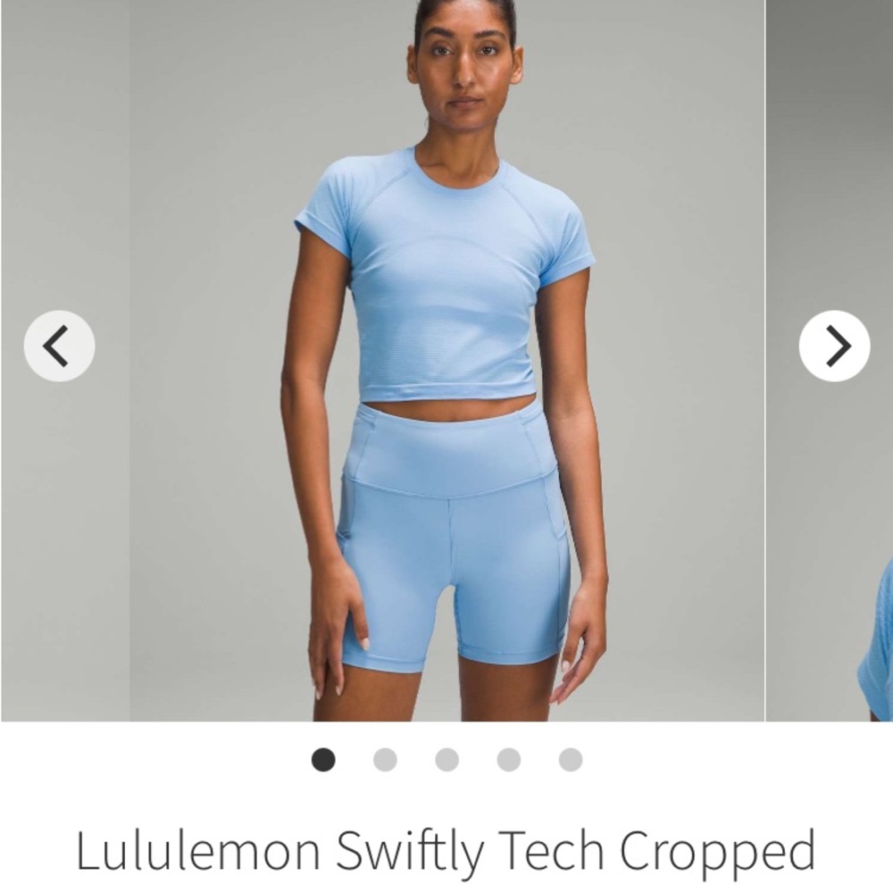 Lululemon cropped short sleeve swiftly tech